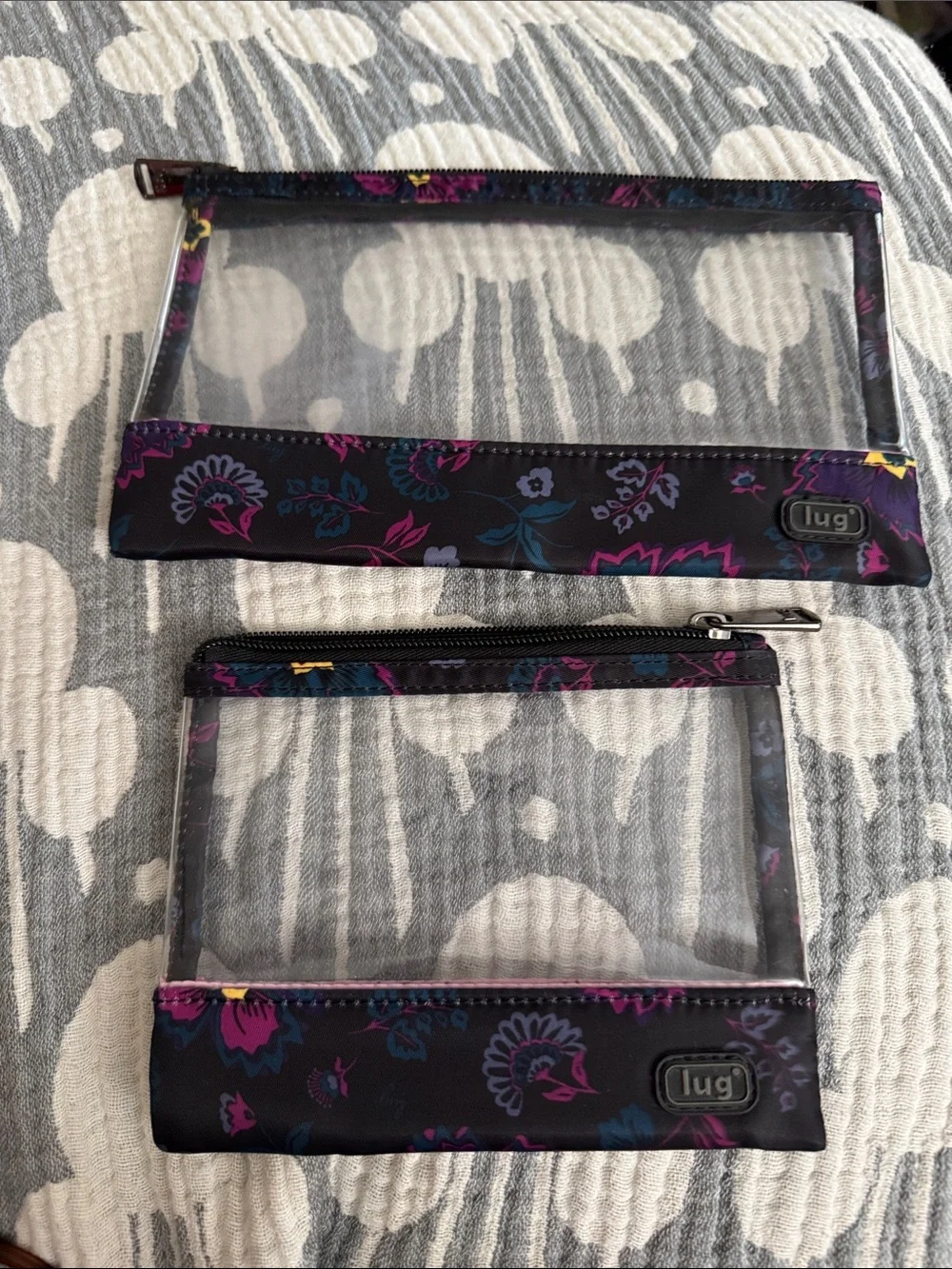 Great Condition! - Lug Seesaw Pouch Set in Boho Floral Black